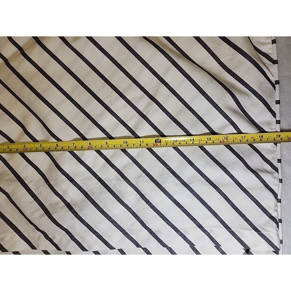 Set of 2 Pottery Barn Striped Pillow Cover Gray White 20x20 2015 Diagonal Washed - Picture 5 of 10